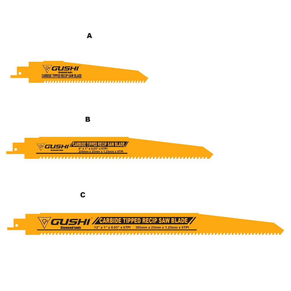 Carbide Tipped Reciprocating Saw Blades