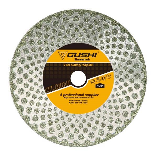 Алмазный пильный диск с гальваническим покрытием для резки мрамора, стекла, керамики
